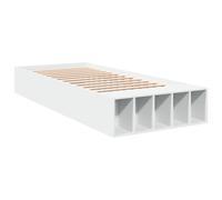 vidaXL Bed Frame Home Bed Base White 75x190 cm Small Single Engineered Wood