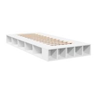 Bed Frame Home Base White 75x190 cm Small Single Engineered Wood vidaXL