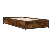 Bed Frame Home Bed Base Mattress Foundation Engineered Wood and Metal vidaXL