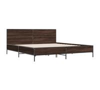 Bed Frame Home Bed Base Mattress Foundation Engineered Wood and Metal vidaXL