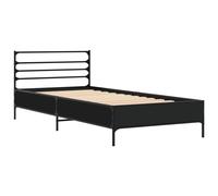 Bed Frame Home Bed Base Mattress Foundation Engineered Wood and Metal vidaXL