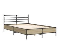 Bed Frame Home Bed Base Mattress Foundation Engineered Wood and Metal vidaXL