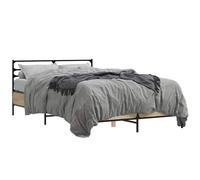 Bed Frame Home Bed Base Mattress Foundation Engineered Wood and Metal vidaXL