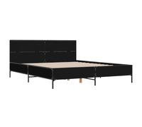 Bed Frame Home Bed Base Mattress Foundation Engineered Wood and Metal vidaXL