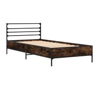 Bed Frame Home Bed Base Mattress Foundation Engineered Wood and Metal vidaXL