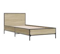 Bed Frame Home Bed Base Mattress Foundation Engineered Wood and Metal vidaXL