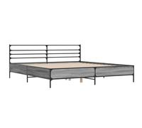 Bed Frame Home Bed Base Mattress Foundation Engineered Wood and Metal vidaXL