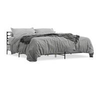 Bed Frame Home Bed Base Mattress Foundation Engineered Wood and Metal vidaXL