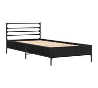 Bed Frame Home Bed Base Mattress Foundation Engineered Wood and Metal vidaXL