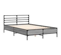 Bed Frame Home Bed Base Mattress Foundation Engineered Wood and Metal vidaXL
