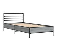 Bed Frame Home Bed Base Mattress Foundation Engineered Wood and Metal vidaXL