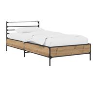 Bed Frame Home Bed Base Mattress Foundation Engineered Wood and Metal vidaXL