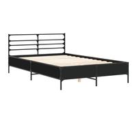 Bed Frame Home Bed Base Mattress Foundation Engineered Wood and Metal vidaXL