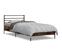 Bed Frame Home Bed Base Mattress Foundation Engineered Wood and Metal vidaXL