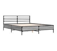 Bed Frame Home Bed Base Mattress Foundation Engineered Wood and Metal vidaXL