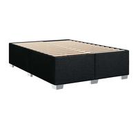 vidaXL Bed Frame without Mattress Black Double Fabric, Black
