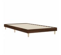 vidaXL Bed Frame without Mattress Smoked Oak 90x200 cm Engineered Wood