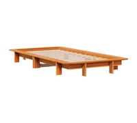 Bed Frame Home Bedstead Base Wax Brown 100x200 cm Solid Wood Pine vidaXL