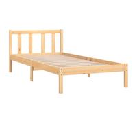 vidaXL Bed Frame Bed Base Platform Bed White Solid Wood Pine 90x190 cm Single