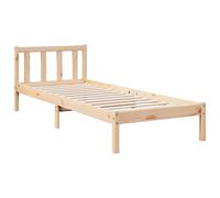 (natural, 90 x 220 cm) vidaXL Bed Frame Home Bedstead Bed Base Mattress Foundation Solid Pinewood