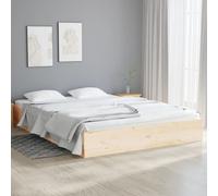 Bed Frame Home Wooden Bedstead Bed Base Mattress Foundation Solid Wood vidaXL