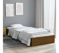 vidaXL Bed Frame White Solid Wood 75x190 cm Small Single (820063), White