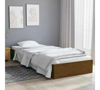 vidaXL Bed Frame Solid Wood 75X190 cm Small Single, Brown