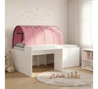 Bed Frame Kids Single Artisan Oak & Pink Engineered Wood Minimalist Desk Extras