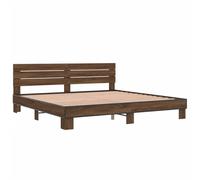 Bed Frame Mattress Foundation Home Bed Base Engineered Wood and Metal vidaXL