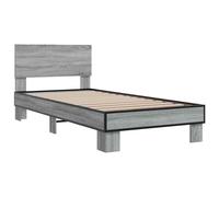 Bed Frame Mattress Foundation Home Bed Base Engineered Wood and Metal vidaXL