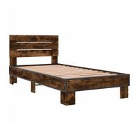 Bed Frame Mattress Foundation Home Bed Base Engineered Wood and Metal vidaXL