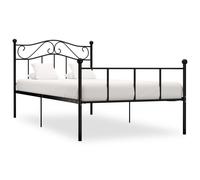 vidaXL Bed Frame Black Metal 90x200 cm (284523), Black