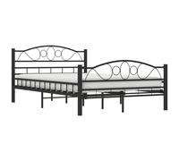 Bed Frame Metal Double Bedroom Bed Slatted Base Black/White Multi Sizes vidaXL