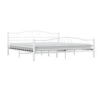 Bed Frame Metal Double Bedroom Bed Slatted Base Black/White Multi Sizes vidaXL