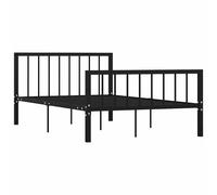 vidaXL Bed Frame White Metal 120x200 cm (284564), White