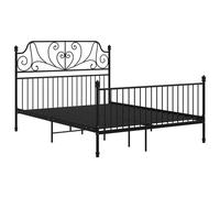 Bed Frame Metal Home Bedroom Bed Base Bedstead Mattress Foundation vidaXL