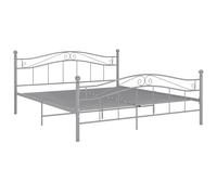 vidaXL Bed Frame White Metal 160x200 cm Home Bedroom Furniture Double Bed Base