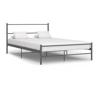 vidaXL Bed Frame Grey Metal 160x200 cm (286495), Grey
