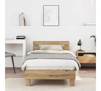 Bed Frame Modern Artisan Oak Super King 180x200 Solid Engineered Wood 203x95x70