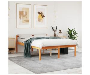 Bed Frame Modern Brown Solid-pine 4ft Small Double 185.5 x 205.5 x 70.5 cm
