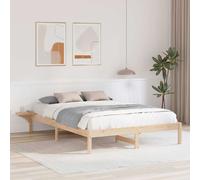 Bed Frame Natural 150 x 200 cm Solid Pine Wood