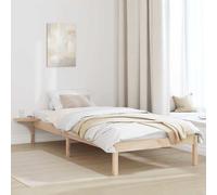 Bed Frame Natural 80 x 200 cm Solid Pine Wood