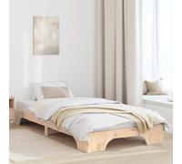 Bed Frame Natural 80 x 200 cm Solid Pine Wood