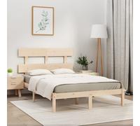 Bed frame natural pine 75x190cm 2FT6 Single untreated rustic UK sturdy headboard