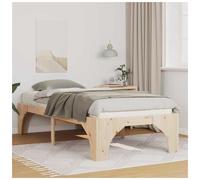 Bed frame Natural Solid Pine 80x200 cm Slatted Platform Modern 40cm Durable Easy