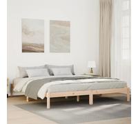 Bed Frame Natural Solid Pine Extra Long 80x210 cm Single Slatted Rustic Textured