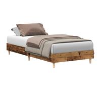 vidaXL Bed Frame No Mattress Brown Oak 100x200 cm Engineered Wood