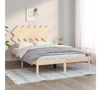 Bed frame Pine wood Natural 75x190cm 2FT6 with headboard 195.5x80.5x31cm rustic.