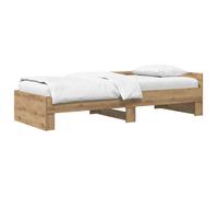 Bed Frame Single 80x200cm Artisan Oak Engineered Wood Headboard Modern with Slat