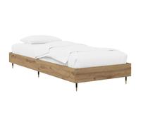Bed frame Single 80x200cm Artisan Oak Engineered Wood Modern Space-Saving Fixed.